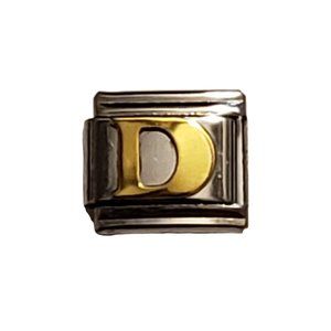 Italian Charm Bracelet Alphabet Letter Link - LETTER "D"